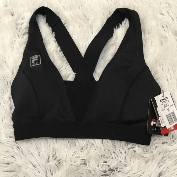Fila Sport black workout cross back sport bra Woman’s size XS NWT - Picture 1 of 11